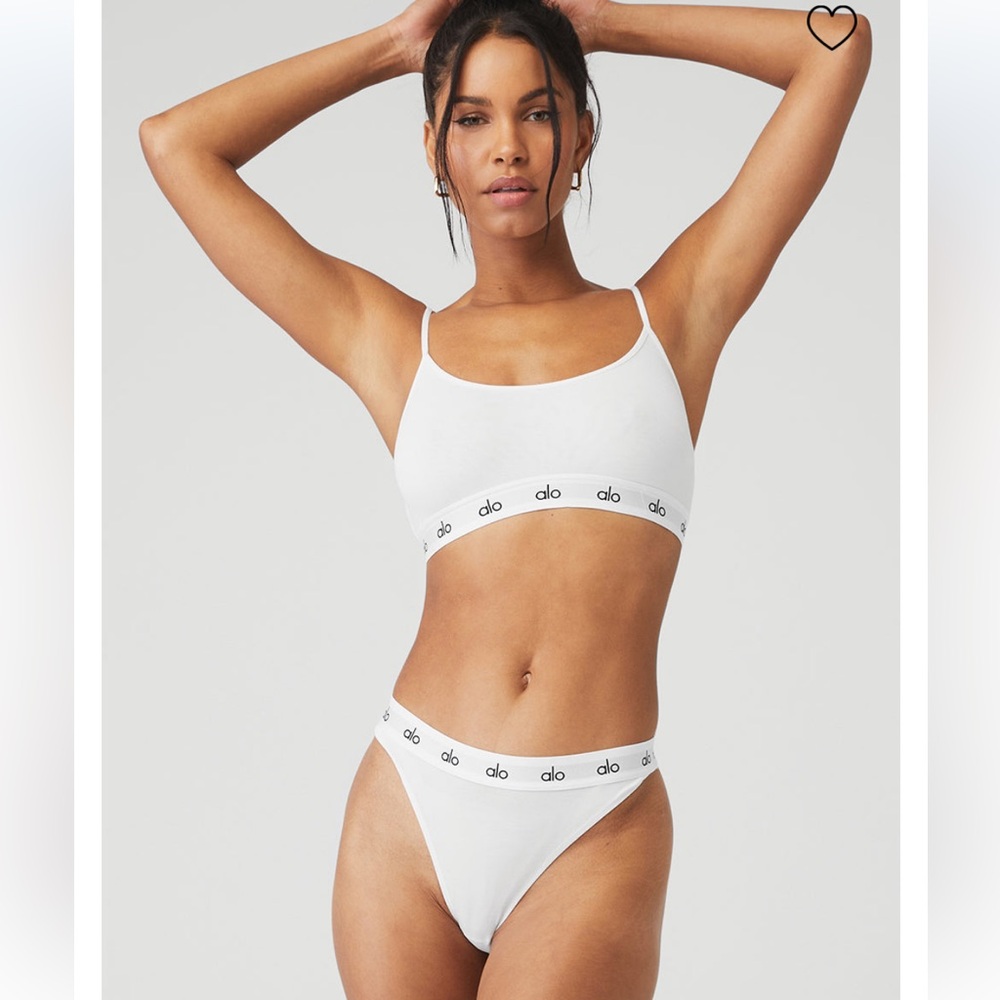 ALO Yoga White High-Cut Panties